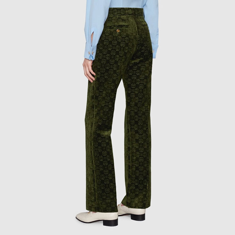 Брюки женские Gucci, зеленый — фото 4