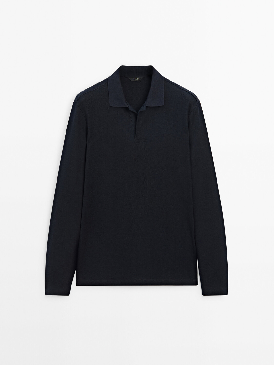 

Удобная рубашка поло с длинным рукавом Massimo Dutti, синий