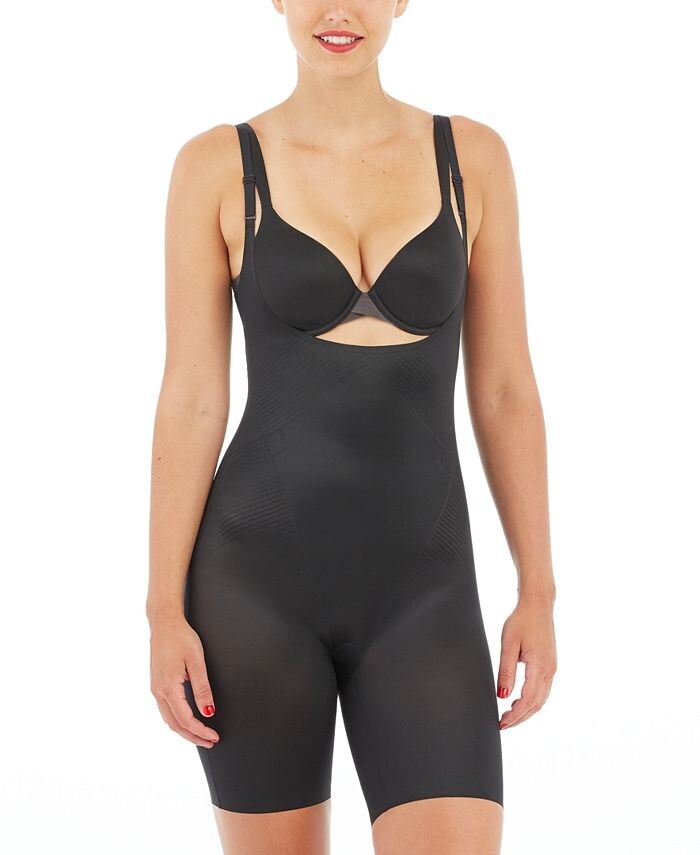 

Женское боди Thinstincts 2.0 с открытой грудью и длиной до середины бедра SPANX, черный
