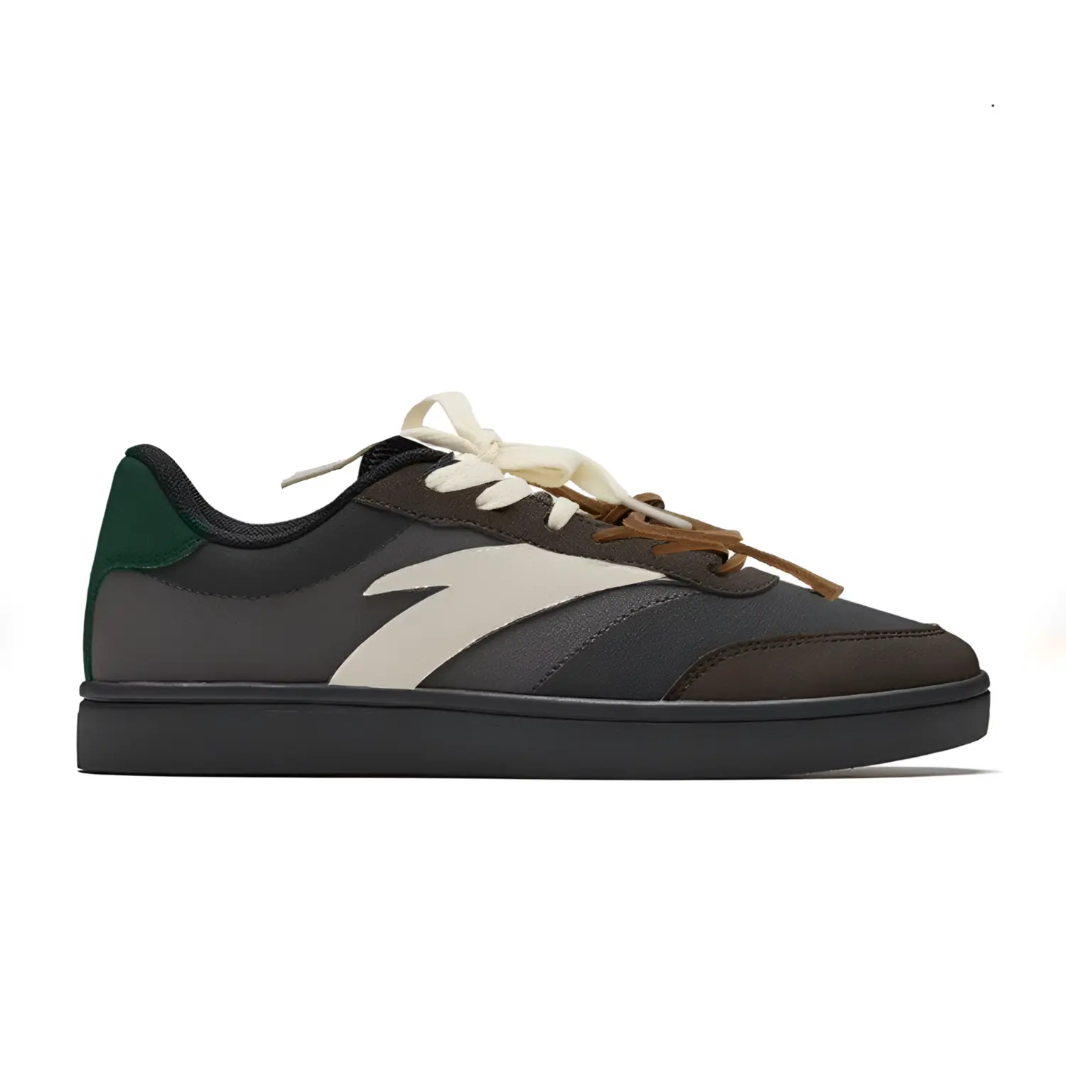 ANTA Active Gray Island Brown Balance Slip Resistant Low top Skateboard Shoes Unisex Black Brown — фото 3