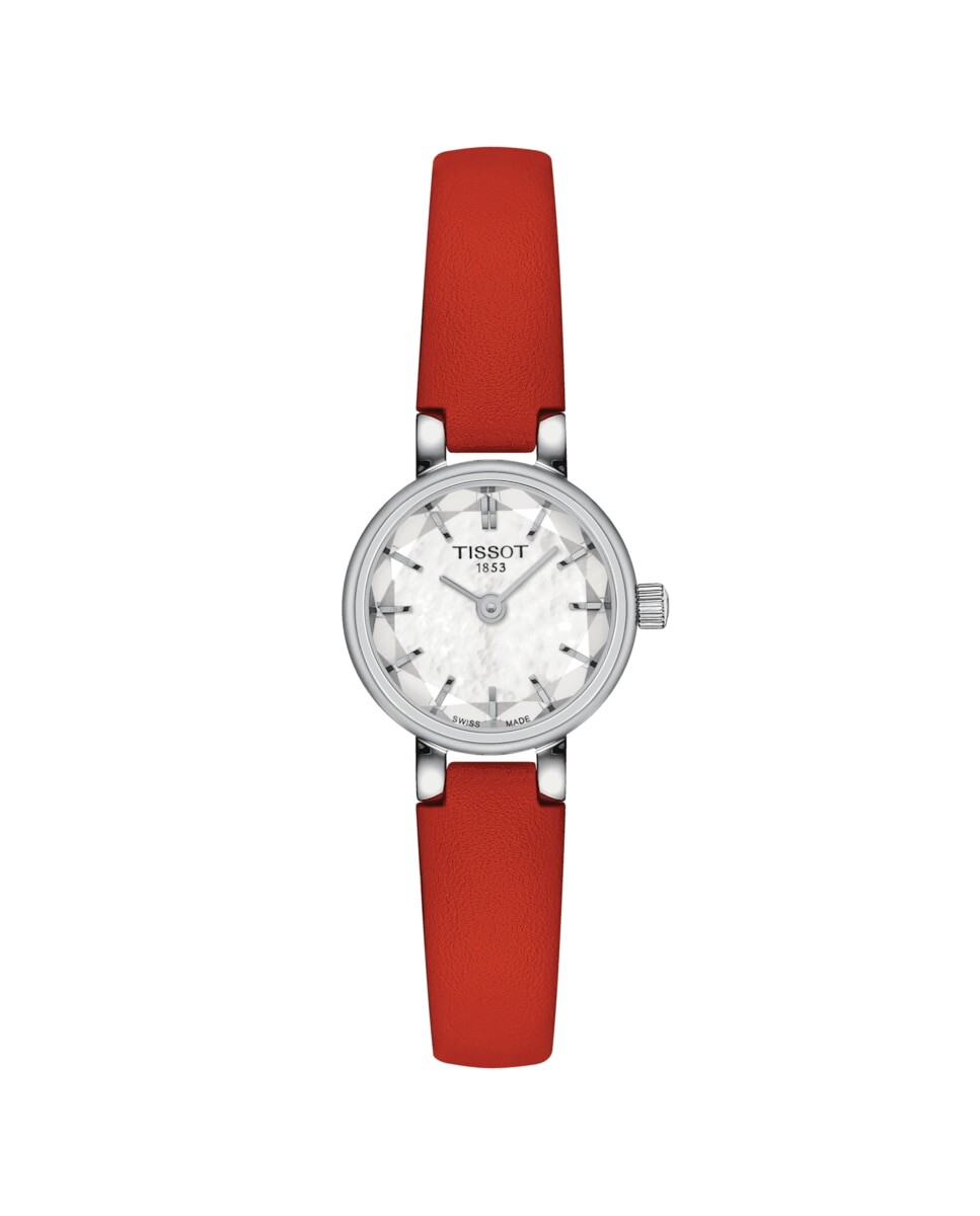 

Женские часы коллекции Lovely из красной кожи Tissot, красный