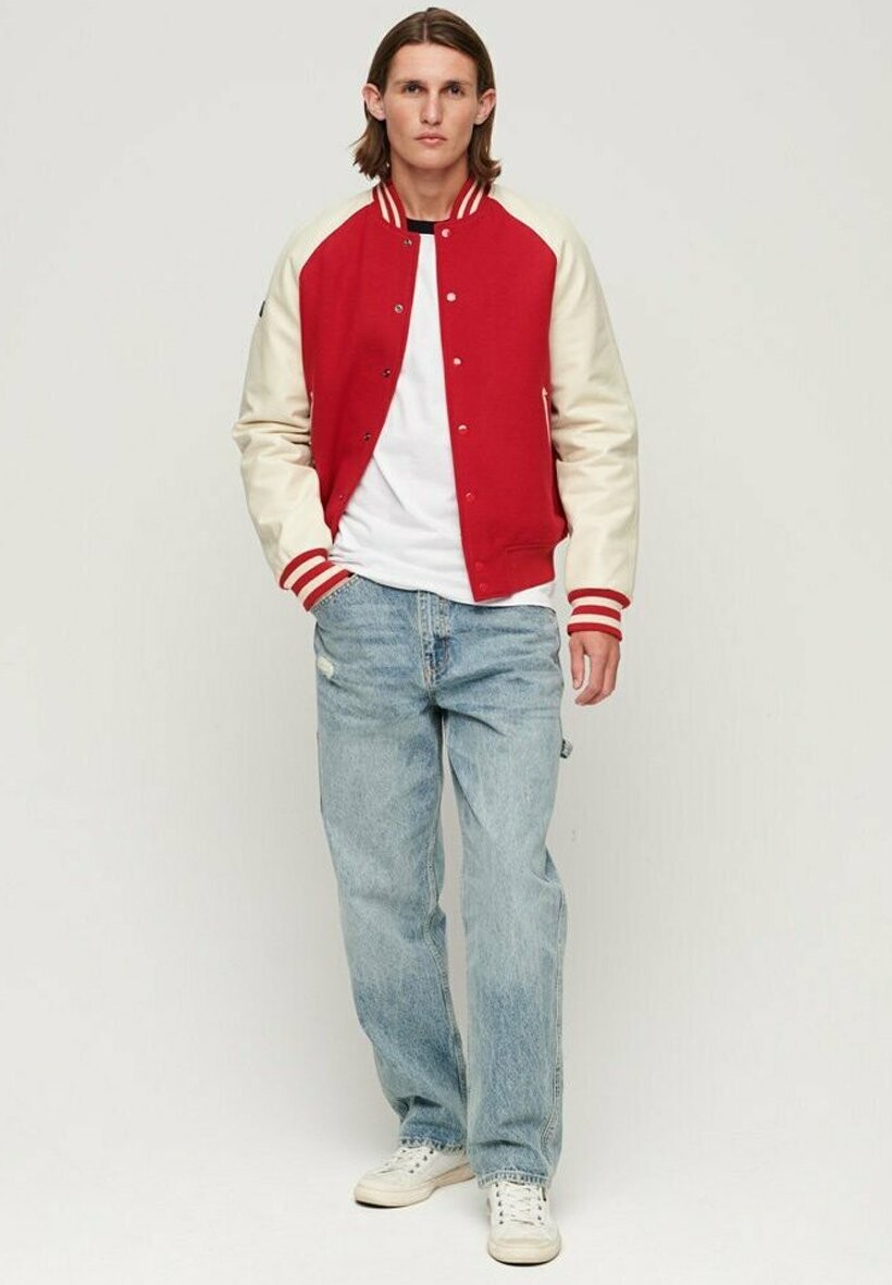 

Куртка-бомбер College Superdry, цвет varsity red