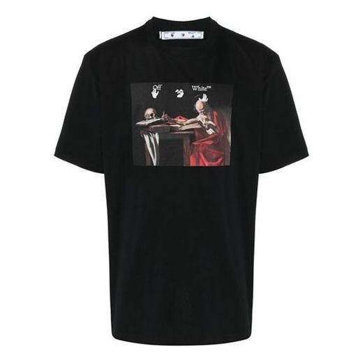 

Футболка Off-White Caravaggio Short-Sleeve Over Tee 'Black/Red', черный