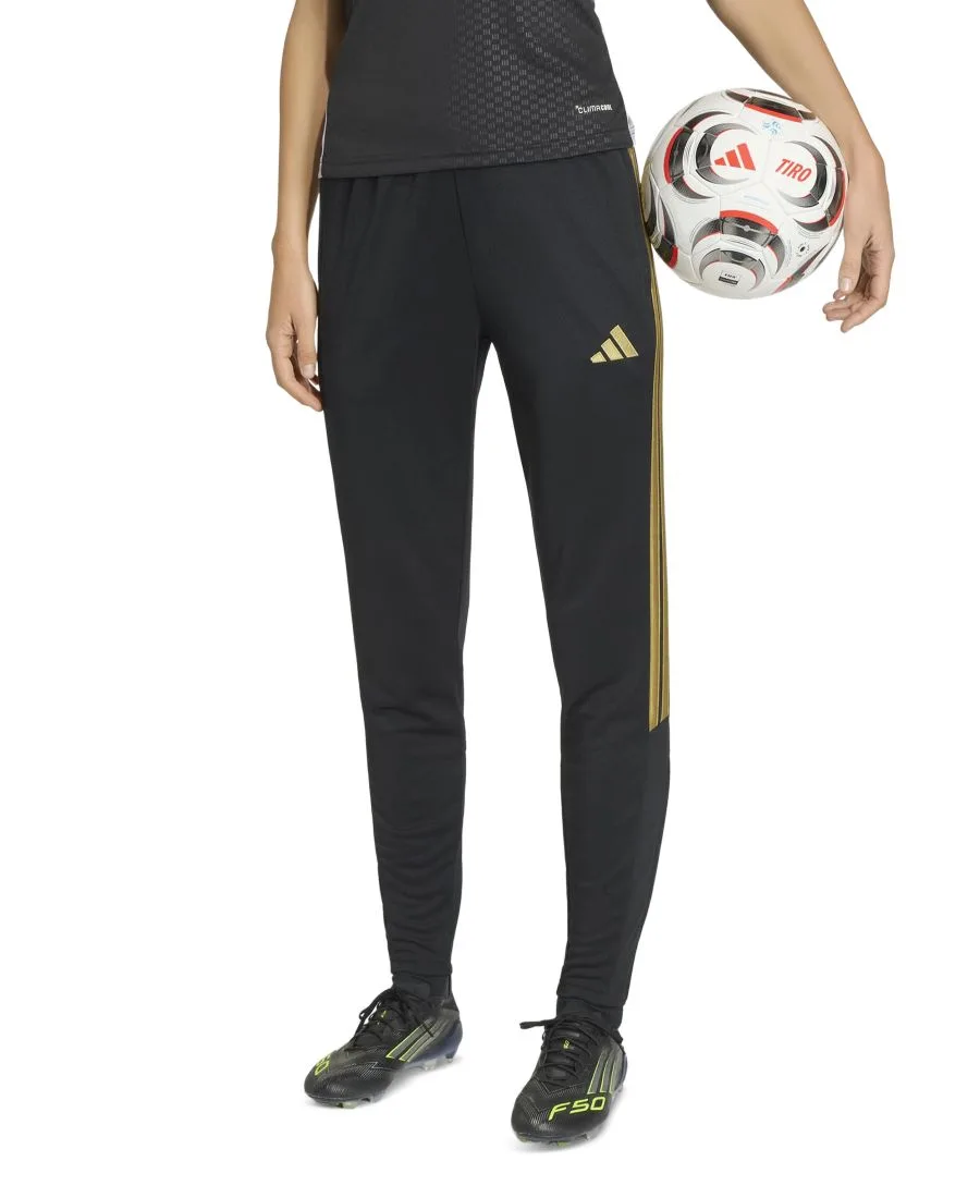 Женский тренировочный спортивный костюм, брюки стандартного кроя Adidas, черный/темно-football золото