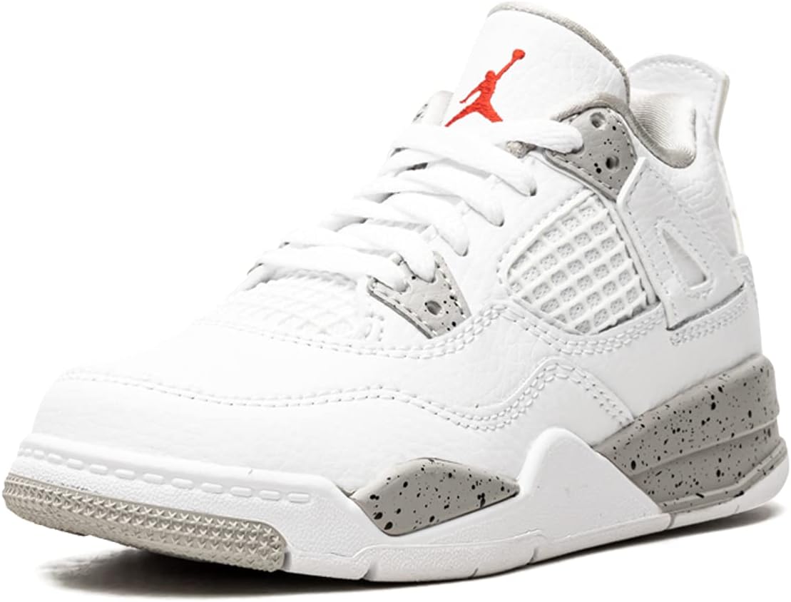 Мужские кроссовки Nike Jordan 4 Retro, размер, белый/черный/красный/серый — фото 4