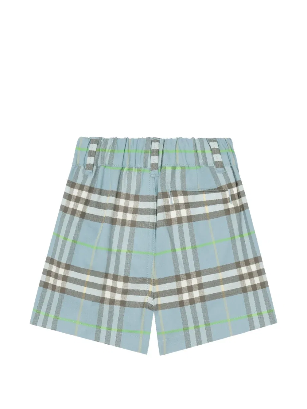 Проверьте хлопковые шорты Burberry Kids, синий — фото 2