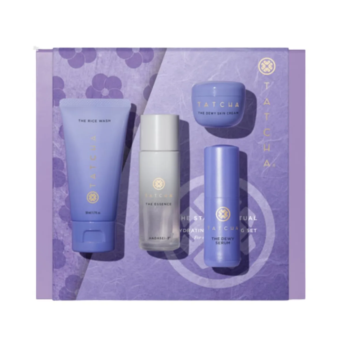 Стартовый набор Tatcha The Starter Ritual Set - Ультраувлажняющий для сухой кожи | 2-недельный ознакомительный набор, purple