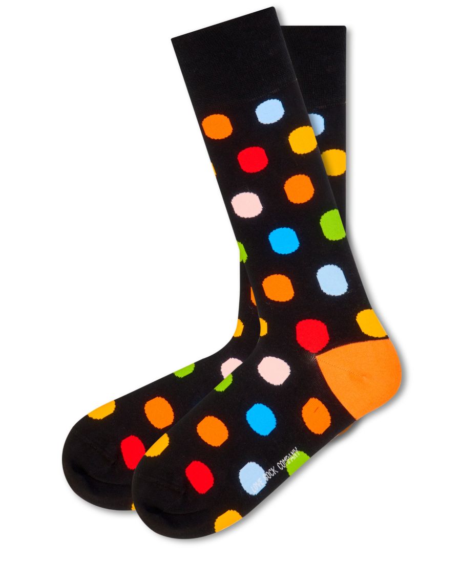 

Мужские носки в крупный горошек Love Sock Company, Black