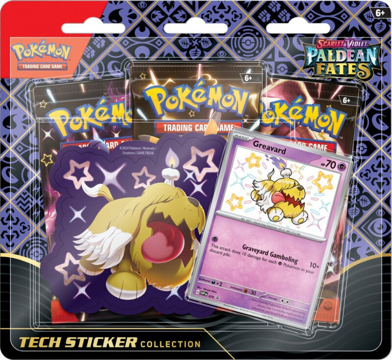 

Pokemon Tcg, наклейки Paldean Fates Tech Tech Greavard Cards