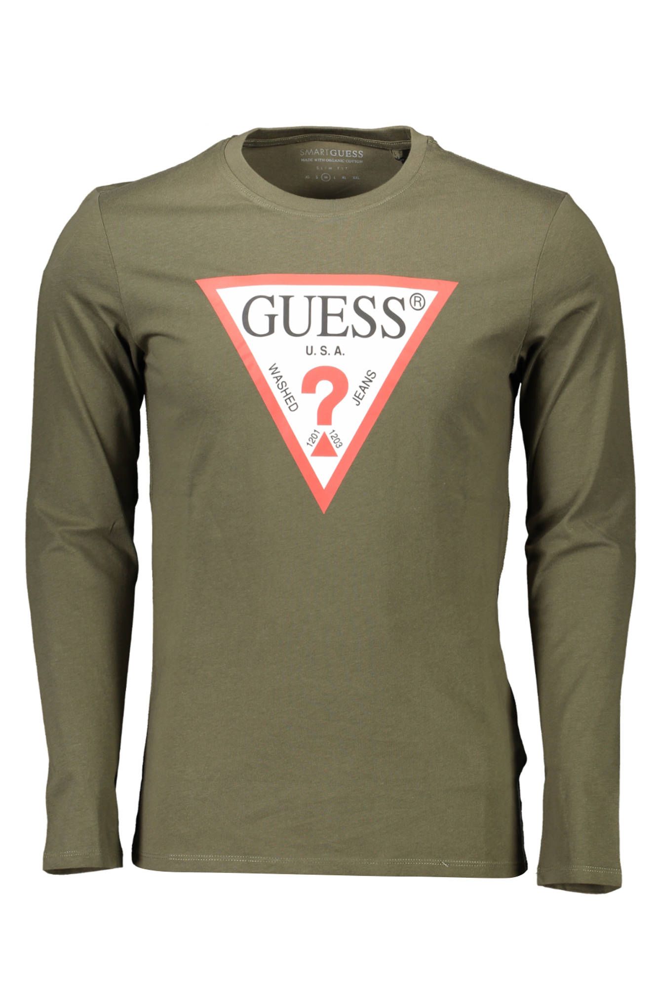 

Зеленая мужская футболка из органического хлопка Guess Shoes
