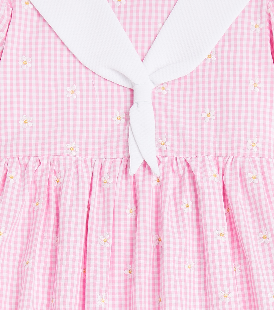 Платье Амелия из хлопковой смеси с вышивкой La Coqueta, Pink Gingham — фото 3