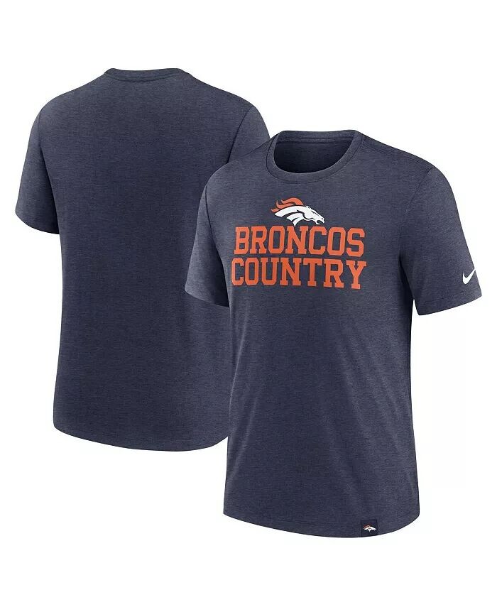 

Футболка мужская Heather Navy Denver Broncos Blitz Tri-Blend Nike