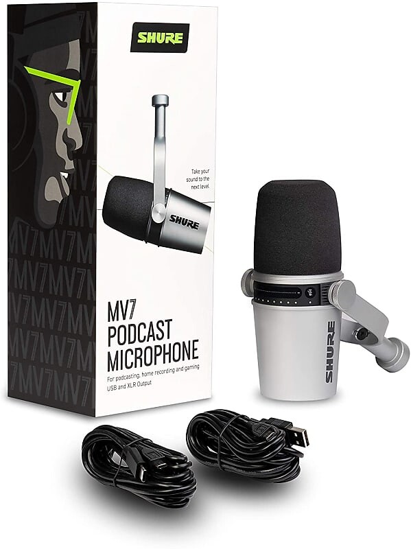 

Микрофон для подкастов Shure MV7 USB Podcast Microphone - Silver
