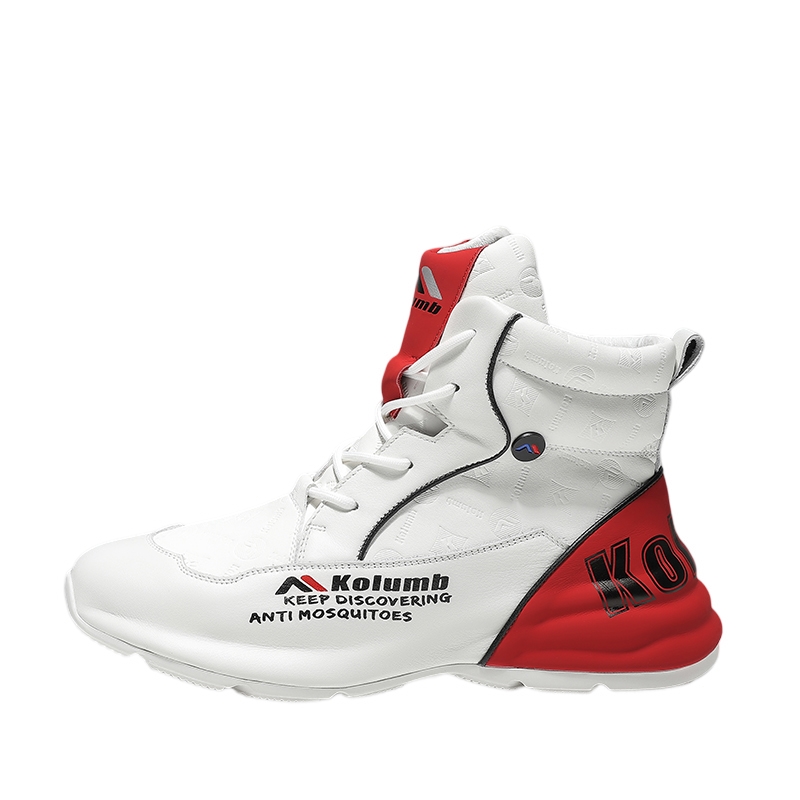 

Колумб высокие кеды мужские бело-красные