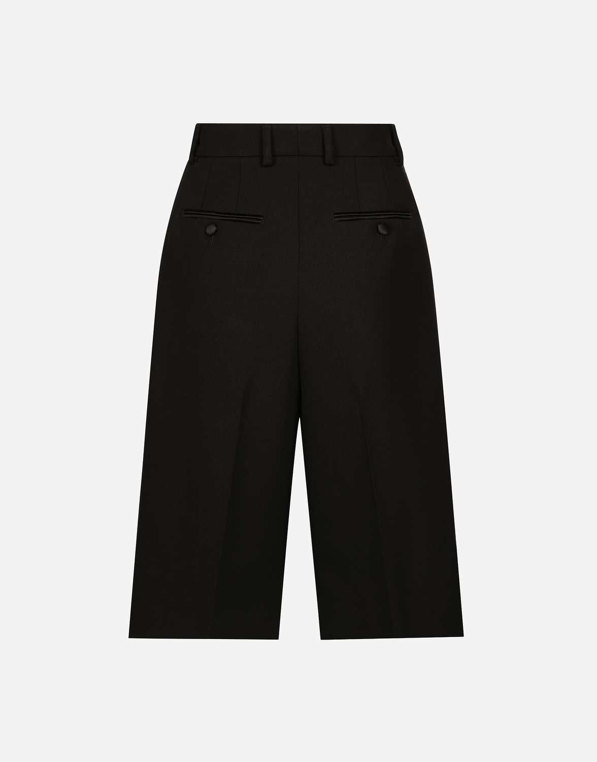 Бермуда-шорты из шерстяного габардина в стиле смокинга Dolce & Gabbana, черный — фото 2