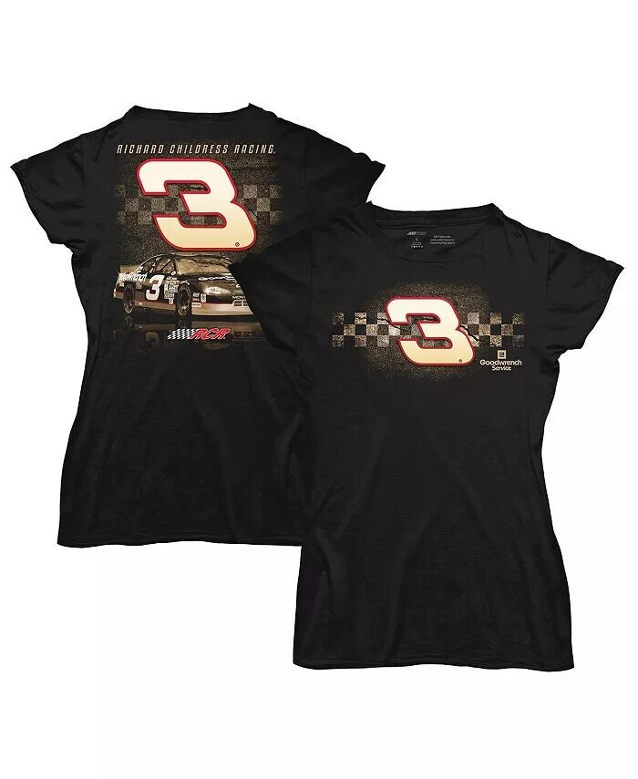 

Черная женская футболка Richard Childress Racing Goodwrench Checkered Flag Sports