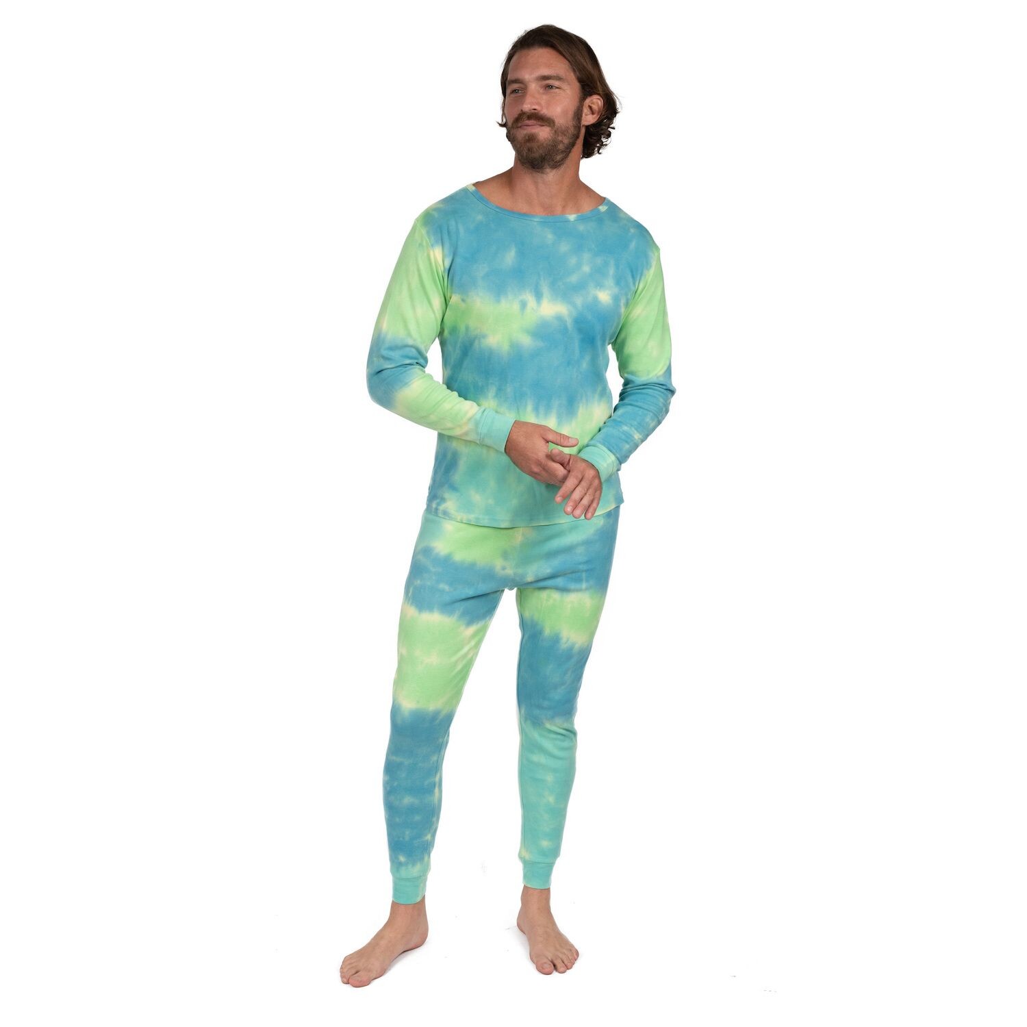 

Мужская хлопковая пижама из двух предметов Leveret Tie Dye