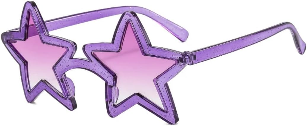 

Модные женские солнцезащитные очки с радужной пятиконечной звездой, роскошные мужские очки для активного отдыха, путешествий, вечеринок, защита от УФ-излучения UV400 TVTBBVV, Purple Purple