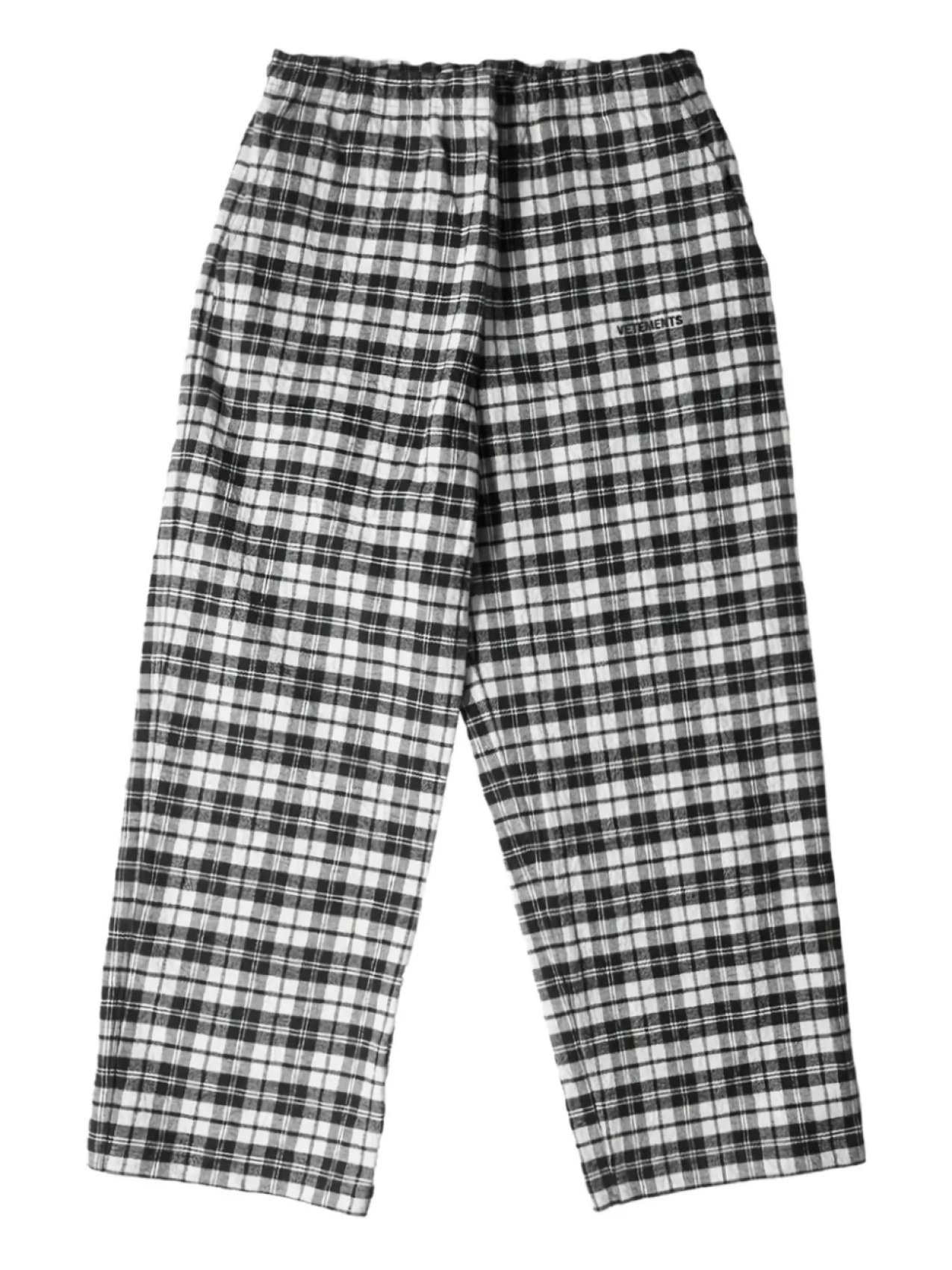 

VETEMENTS брюки в клетку гингем, белый