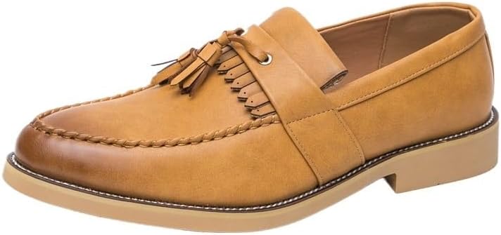 

Мужские классические кожаные лоферы Zestrelax, деловые мокасины, без шнурков, повседневные, удобные, для вечеринок и свадеб, коричневый