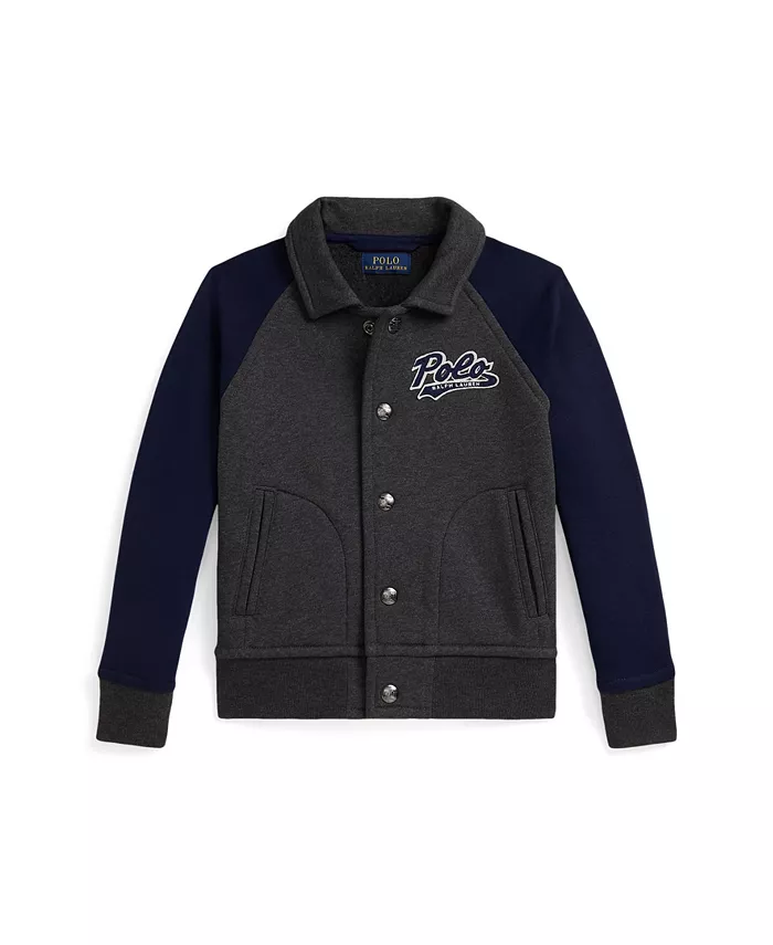 

Флисовая куртка с логотипом для малышей и мальчиков Polo Ralph Lauren, серый