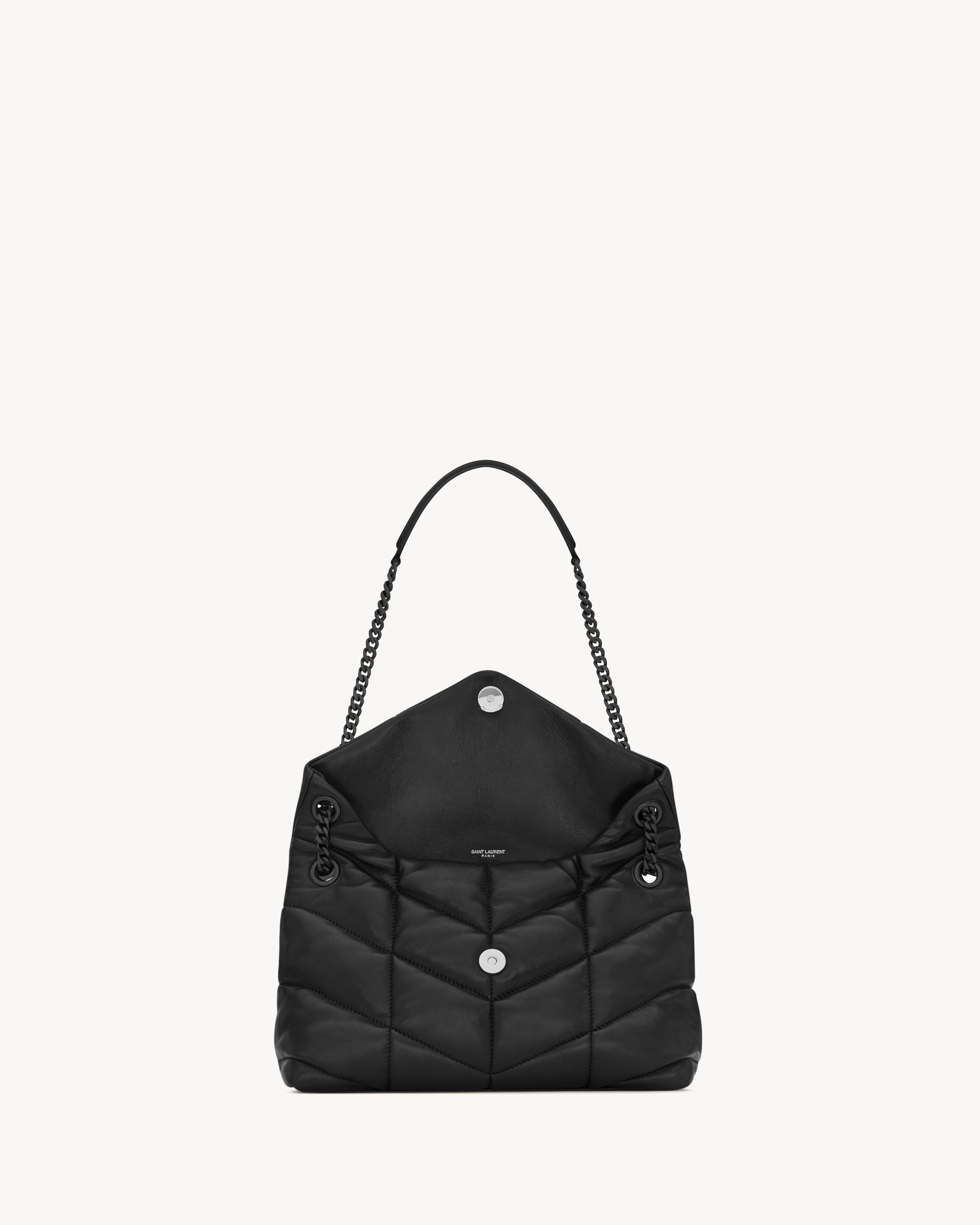 PUFFER SMALL из наппа-кожи SAINT LAURENT, черный — фото 4