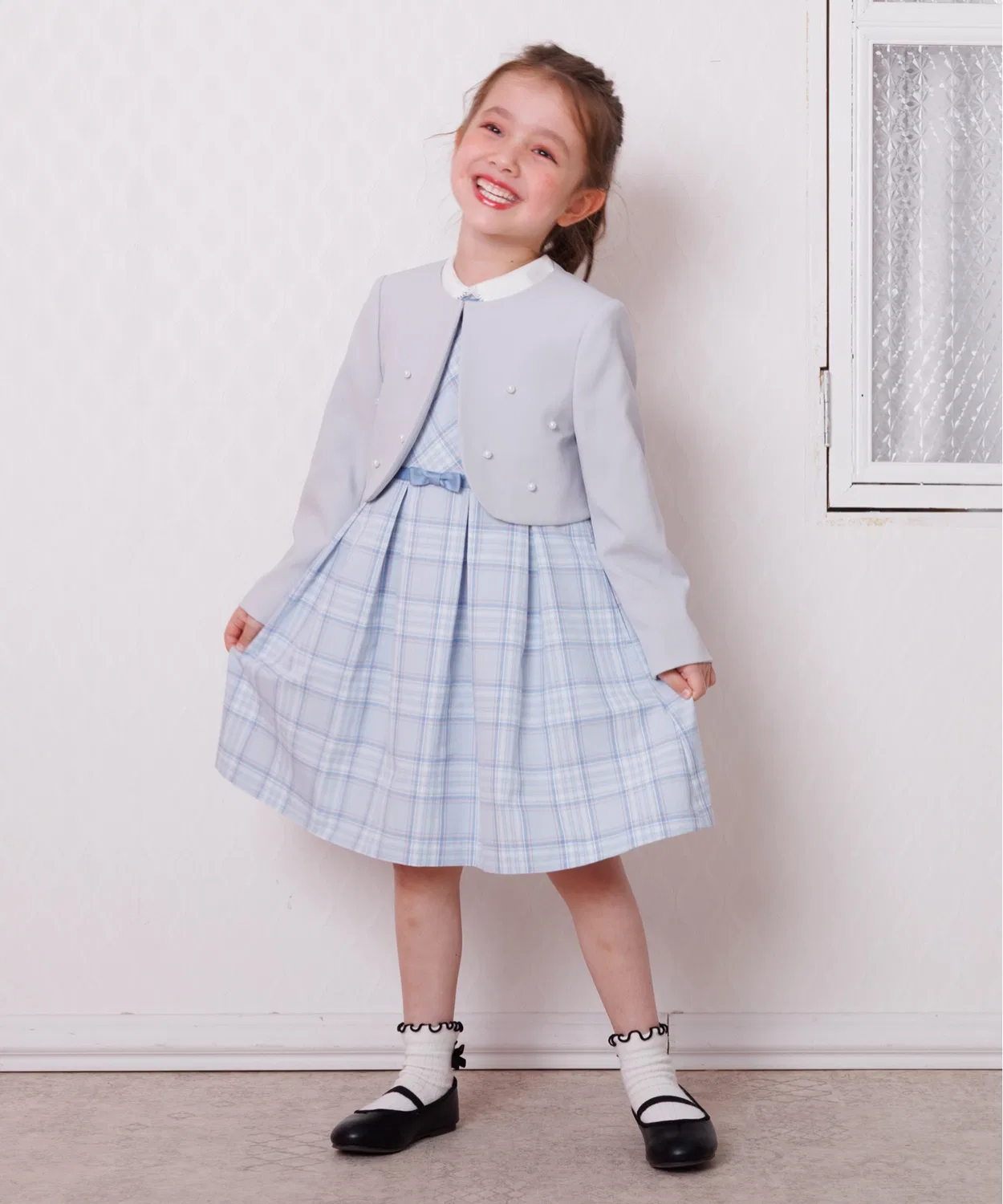 Костюм из болеро и платья BABYDOLL, для девочек, пепельно-серый — фото 4