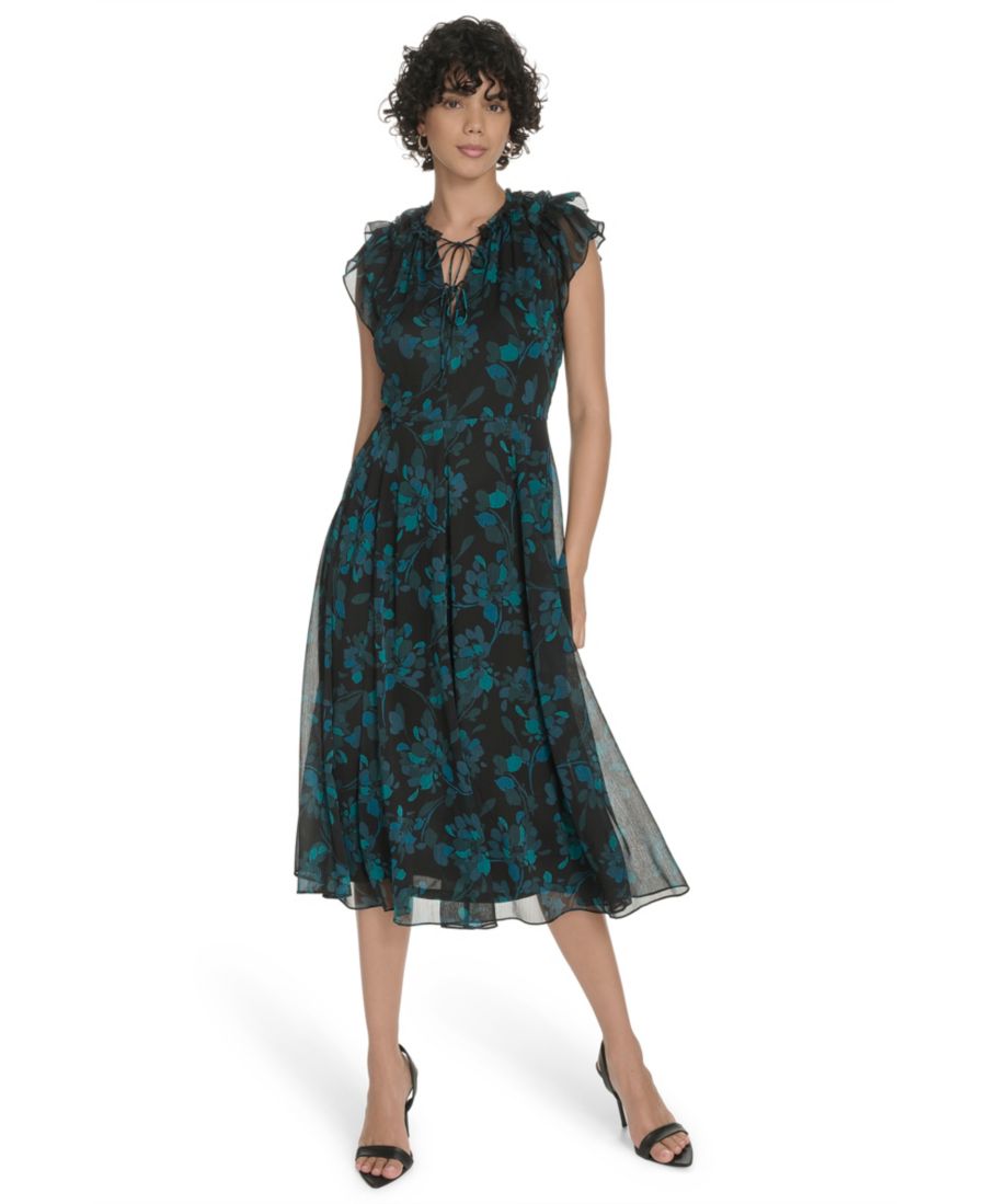 

Женское платье с V-образным вырезом и принтом Tommy Hilfiger, CYPRESS MULTI