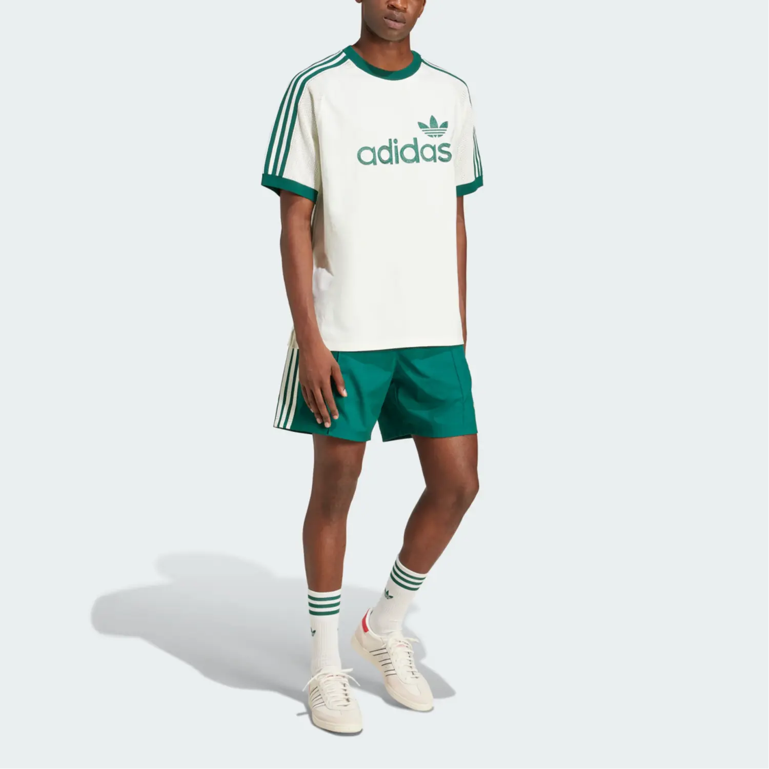 Футболка Adidas с сетчатыми вставками Adidas Originals, Ecru — фото 3