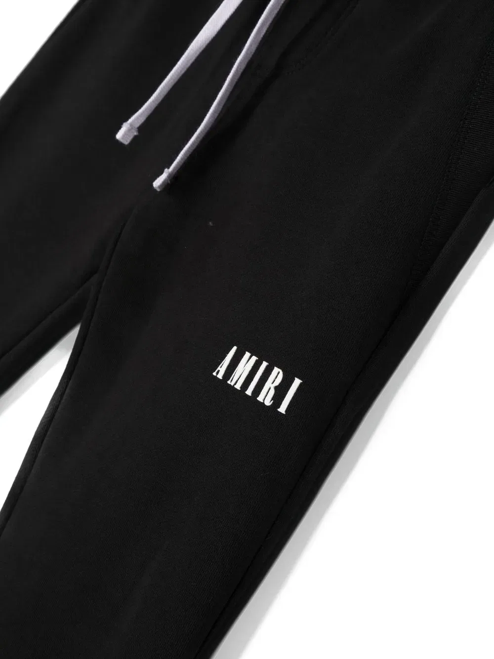 Хлопковые спортивные брюки с логотипом Amiri Kids, черный — фото 3