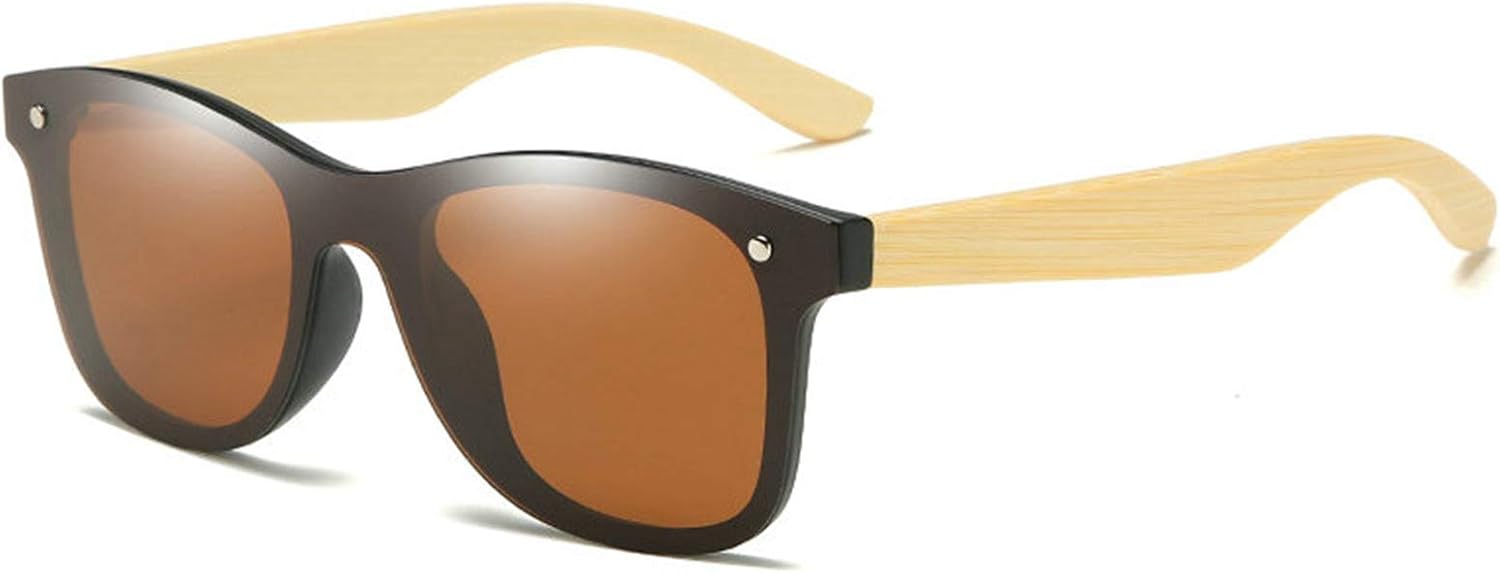 

Солнцезащитные очки Willochra из дерева с поляризацией для мужчин и женщин - бамбуковые деревянные солнцезащитные очки с зеркальными линзами, разноцветные, ручной работы, Brown