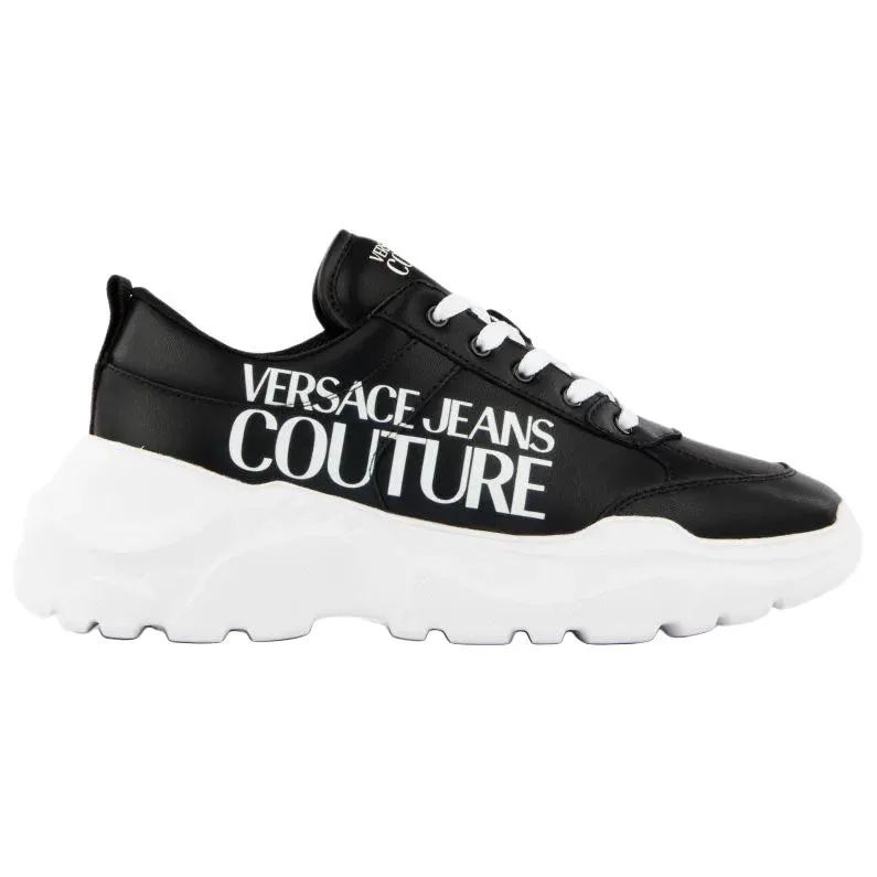 VERSACE JEANS COUTURE Мужские черные кроссовки low top — фото 3