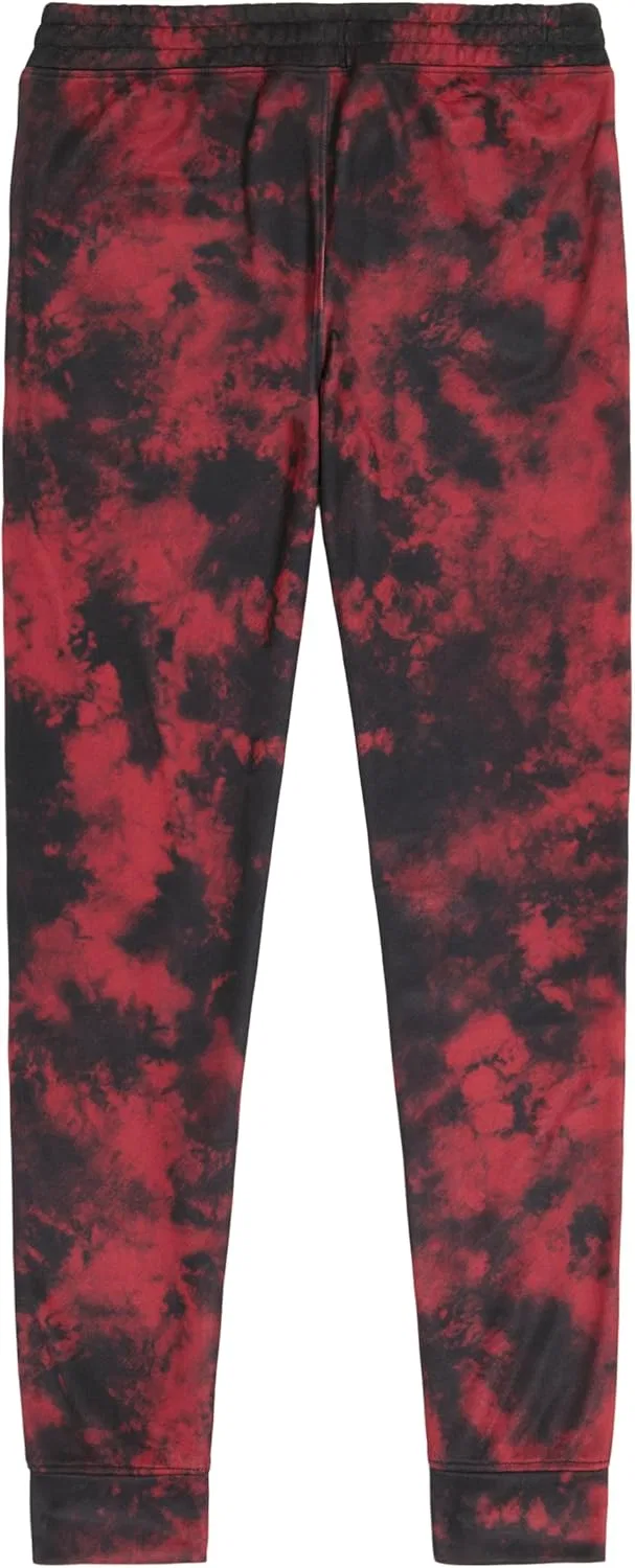 Детские спортивные брюки-джоггеры Calvin Klein Legacy из флиса с завязками, Performance Red Acid — фото 2