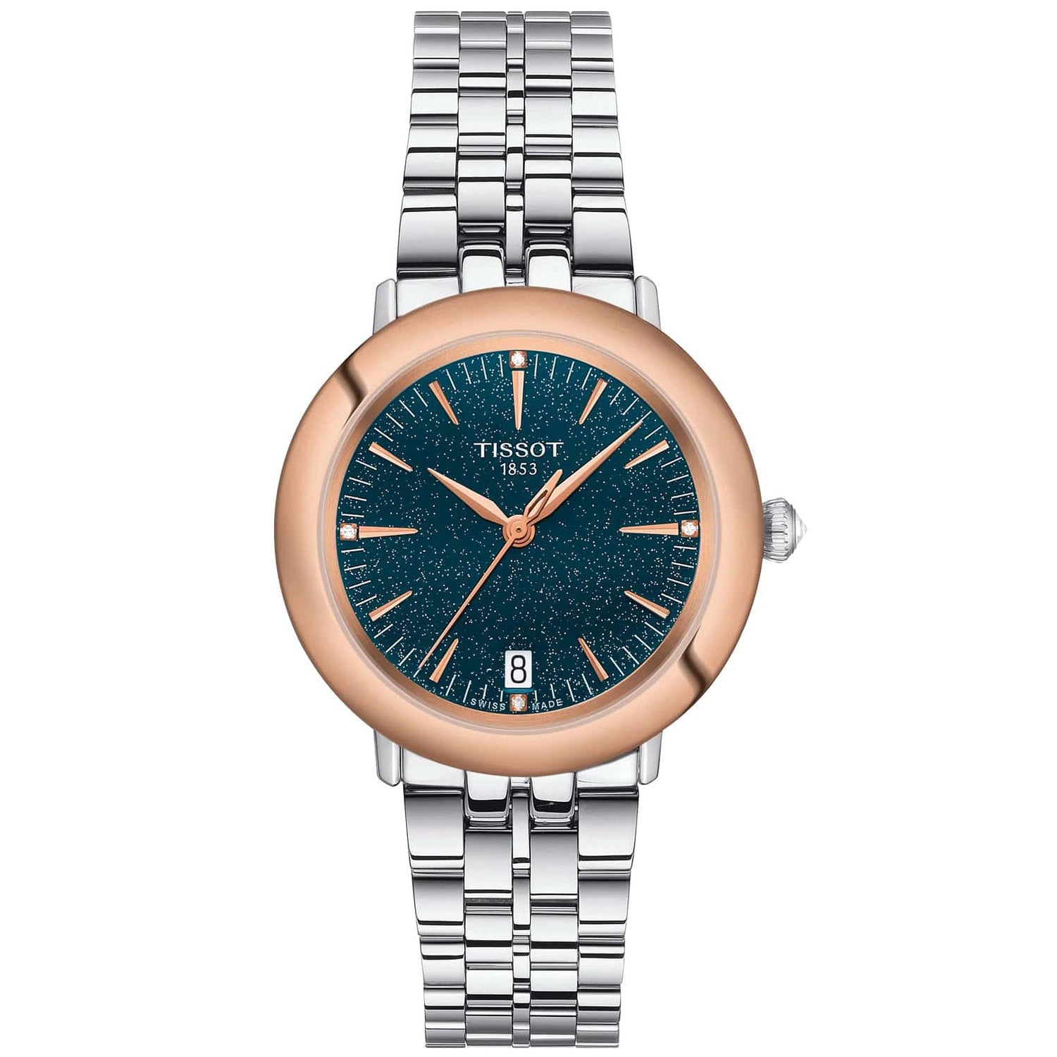 

Женские часы Tissot T-Gold Glendora с синим циферблатом