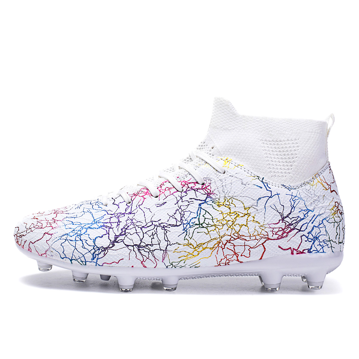 

Футбольные бутсы детские с высоким верхом и противоскользящим покрытием Anti Kick CAMKIDS, аква