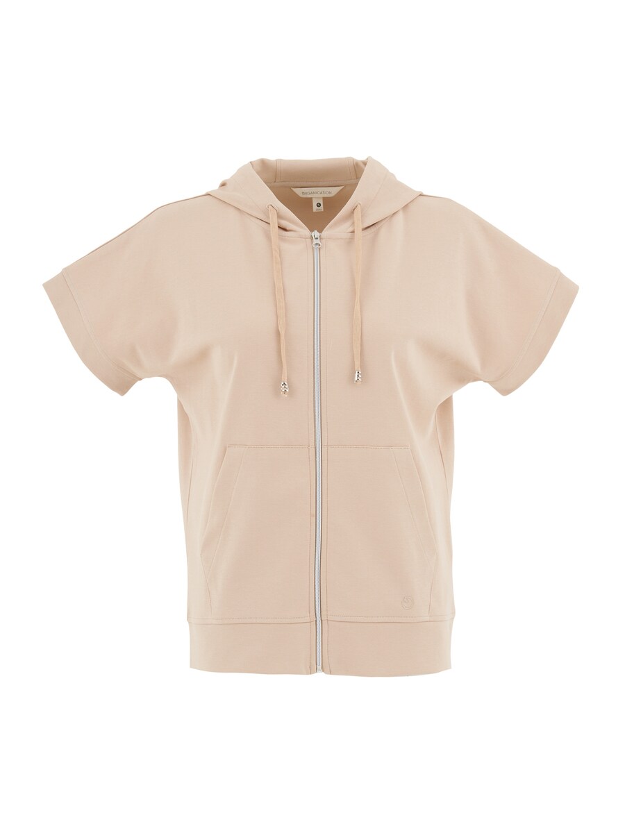 

Толстовка с капюшоном на молнии Organication, светло-бежевый