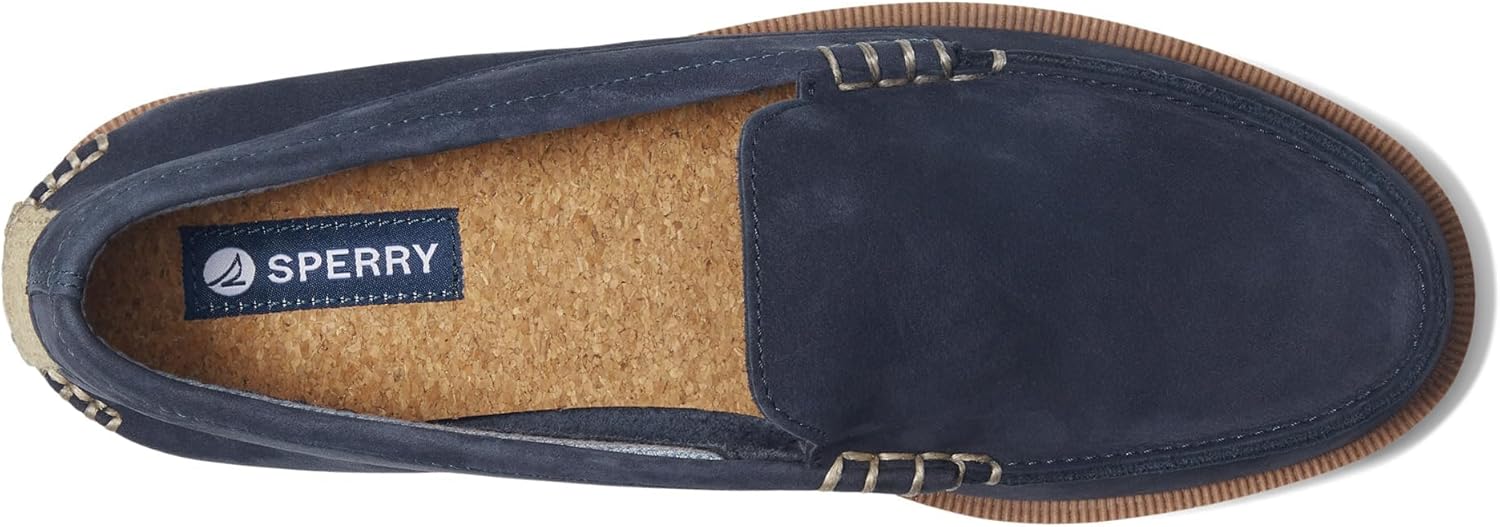 Мужские аутентичные оригинальные венецианские лодочные туфли Sperry с двойной подошвой, Navy Nubuck — фото 4