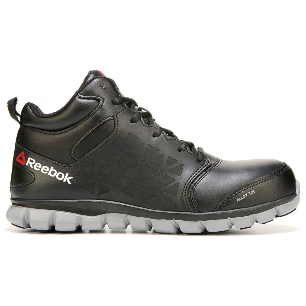 Рабочий ботинок с амортизацией Sublite и защитным металлическим носком Reebok Work, black leather — фото 2