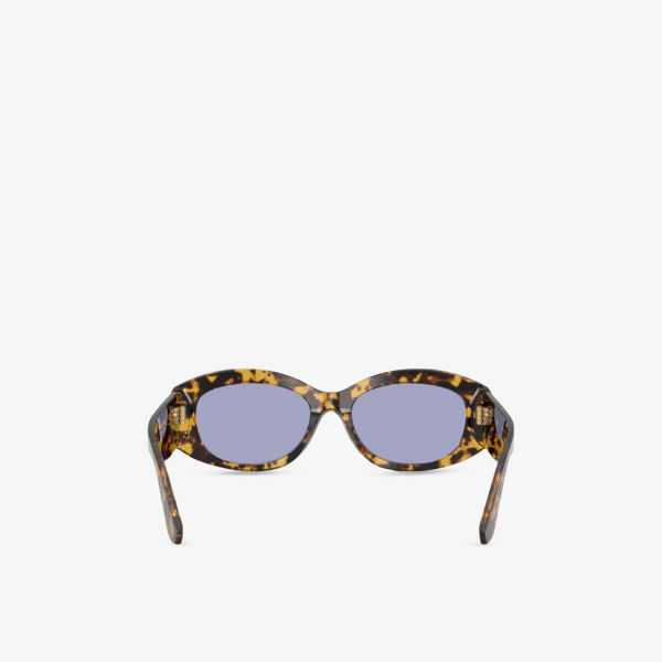Солнцезащитные очки Dolce & Gabbana овальные с оправой из ацетата, коричневый — фото 4