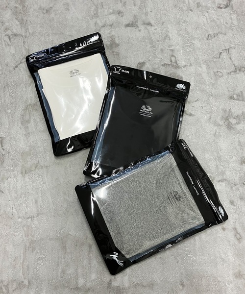 

NUMBER (N)INE Футболка унисекс с вышивкой, короткий рукав, коллаборация FRUIT OF THE LOOM x NUMBER(N)INE, серый