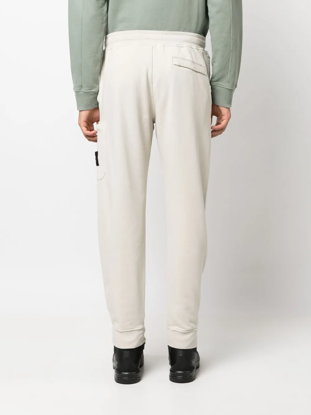 Спортивные брюки с нашивкой Compass Stone Island, нейтральный — фото 4