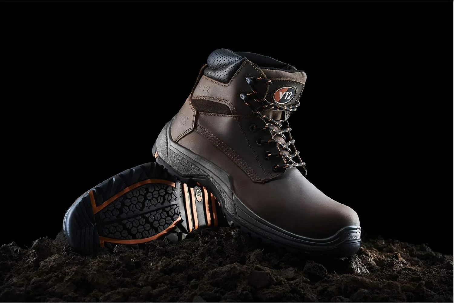 Защитные ботинки V12 Footwear Bison VR601.01/07 Derby IGS, коричневый — фото 4