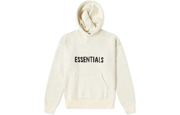 Толстовка fw21 knit logo hoodie 'buttercream' Fear Of God Essentials, бежевый — фото 2