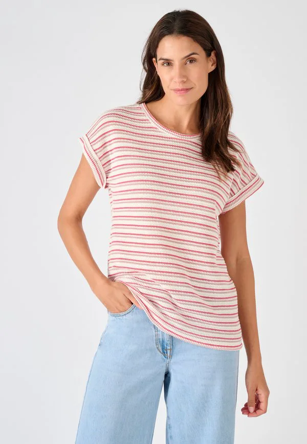 

Футболка с жаккардовым принтом в виде полосок Damart, Pink Striped, Розовый, Футболка с жаккардовым принтом в виде полосок Damart, Pink Striped