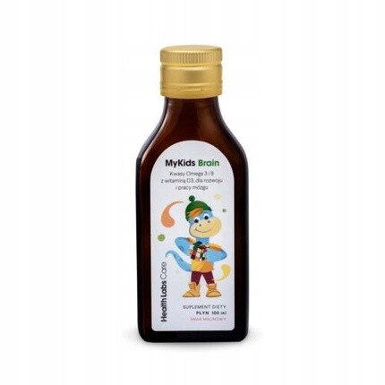 Health Labs Mykids Brain Omega 3 и витамин D3 для детей 100 мл малина, Health Labs Care — фото 4