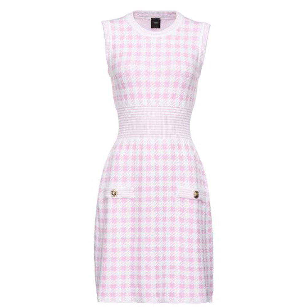 

PINKO SS23 Женское платье без рукавов розового цвета