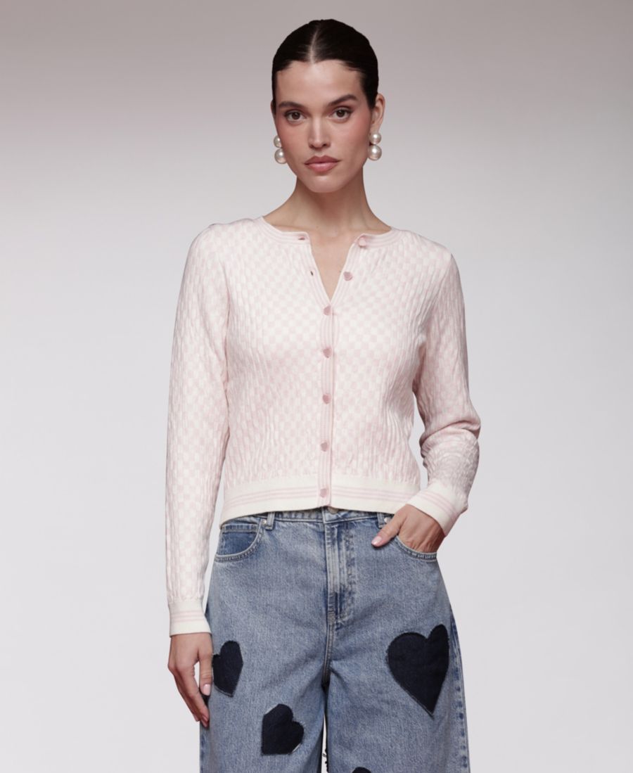 

Женский кардиган с длинными рукавами Avec Les Filles, Pink