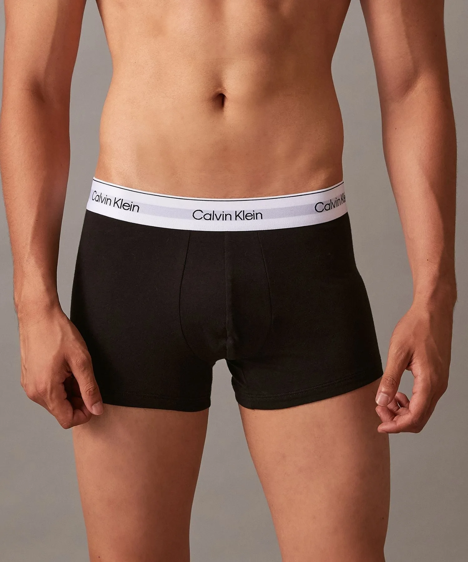 Официальный магазин Боксеры Calvin Klein Icon из эластичного хлопка, комплект из 2 штук, Calvin Klein NB4391 Как на Чон Куке, Black — фото 3