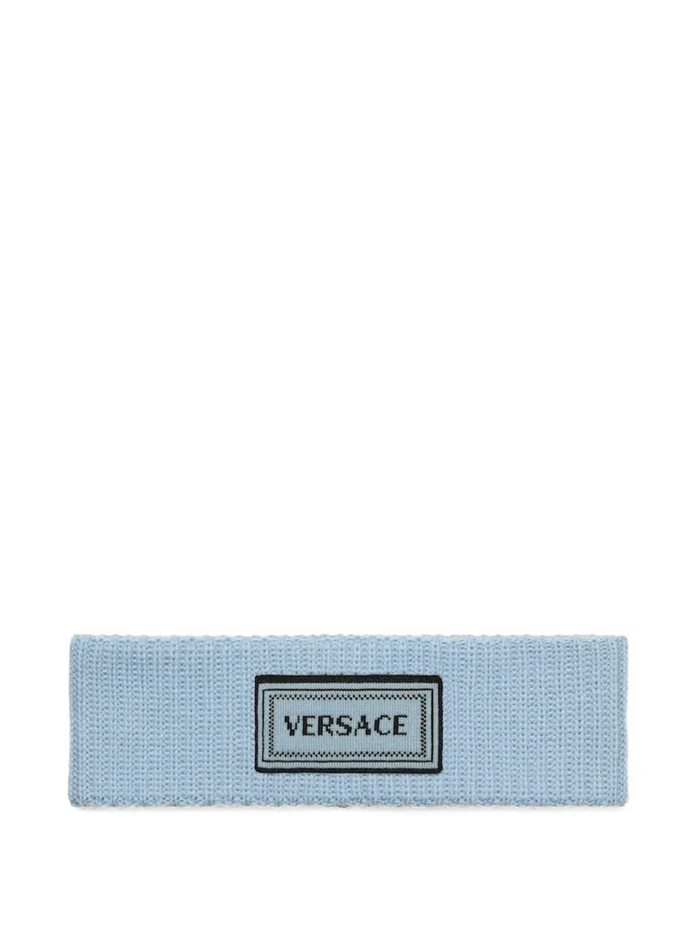 Ребристая повязка на голову с логотипом Versace, синий