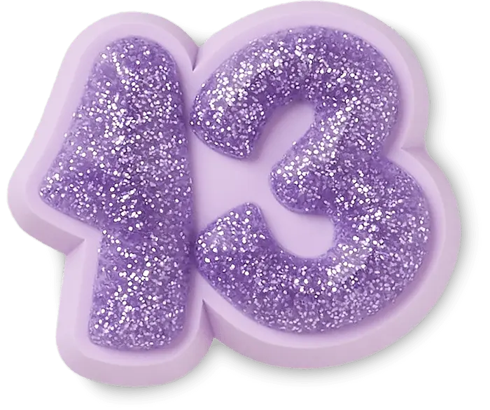 

Джиббитсы Sparkly Number 13 Crocs